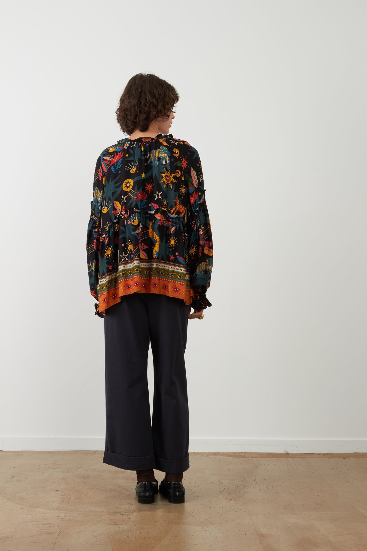 Blouse péplum à motifs Almina - Winter psyche