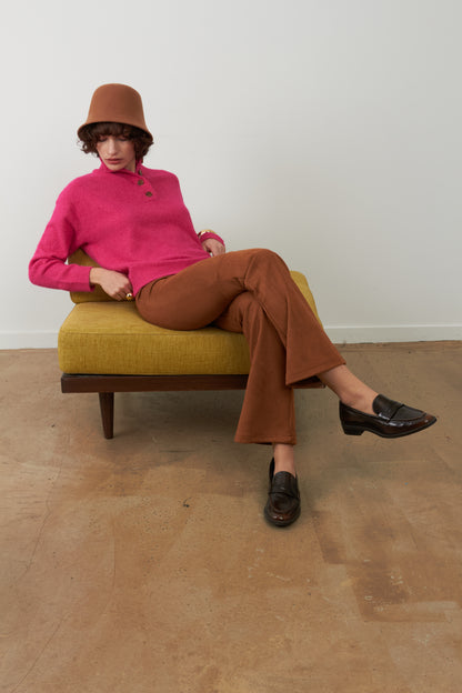 Pull col camionneur Nathanielle - Rose
