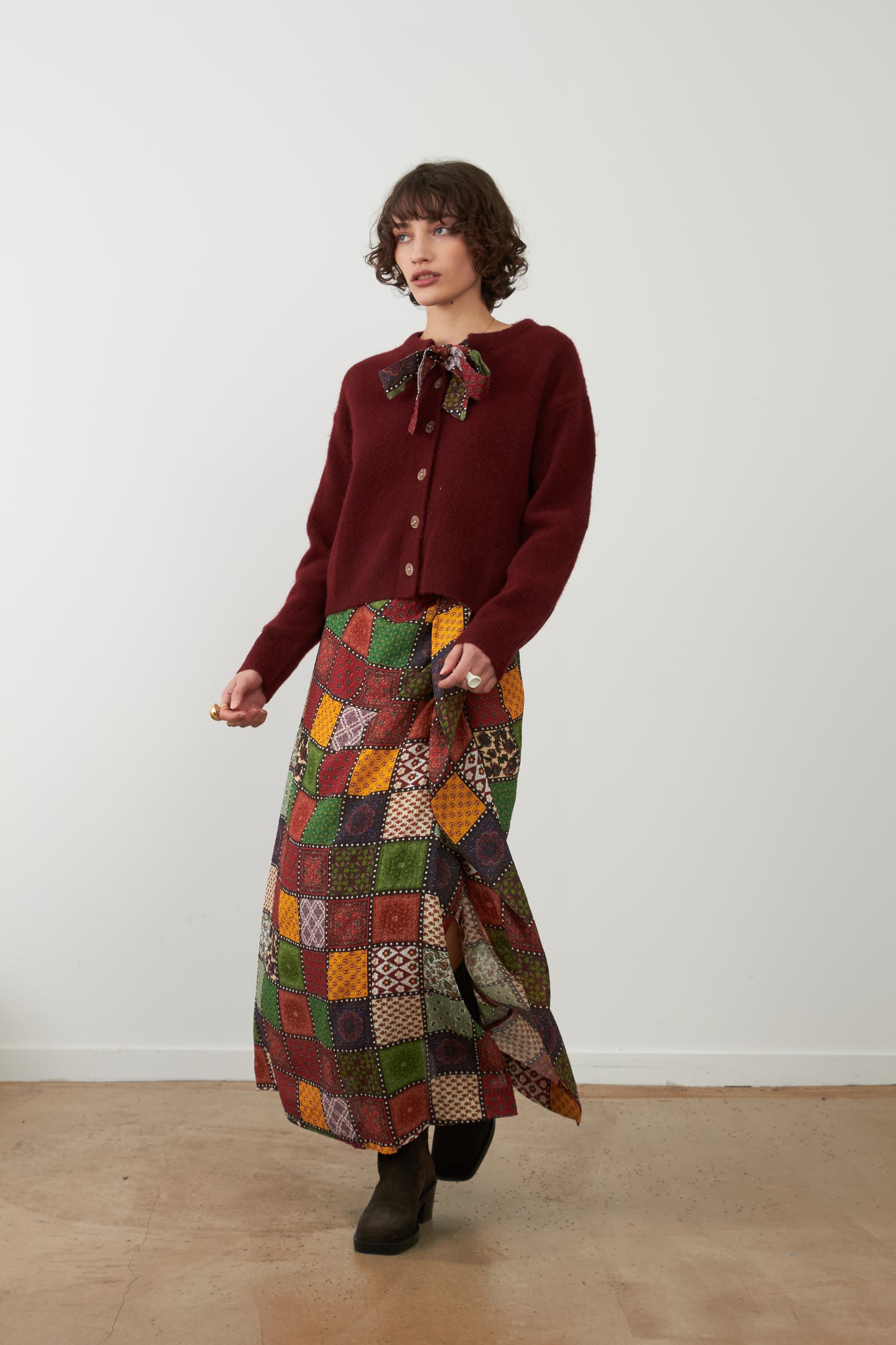 Jupe longue fluide patchwork Pamela - Eco nomade