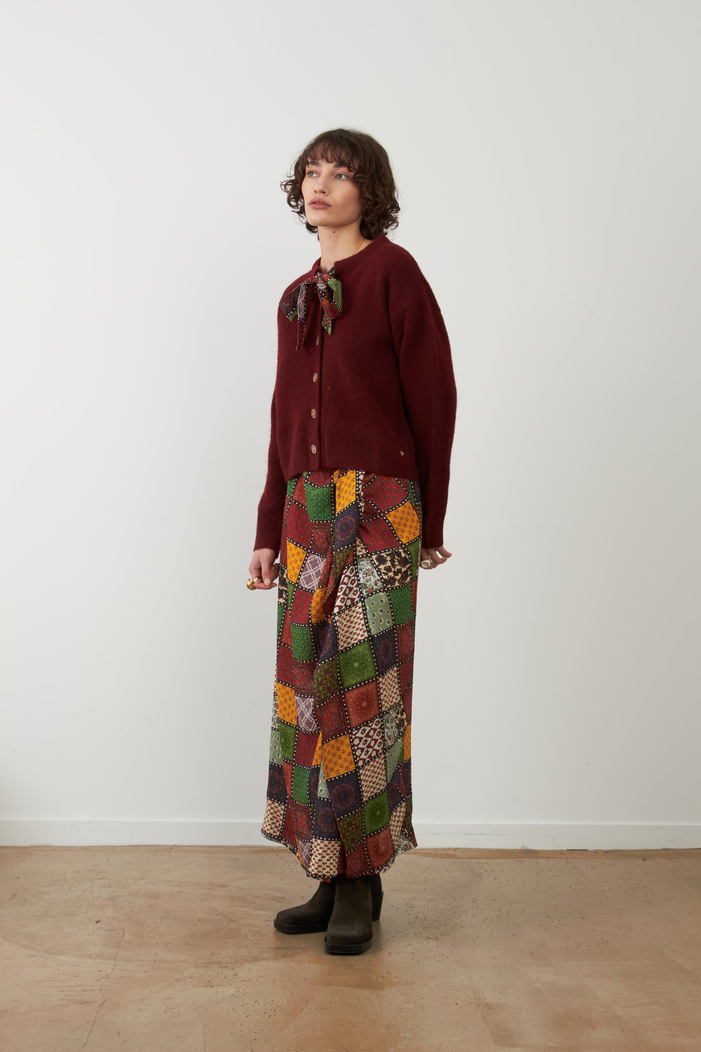 Jupe longue fluide patchwork Pamela - Eco nomade
