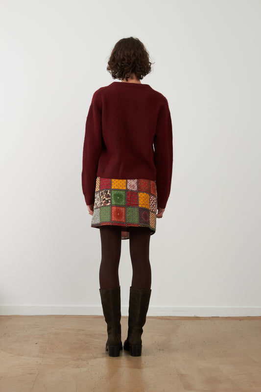 Mini-jupe écossaise patchwork Julia - Eco Nomade