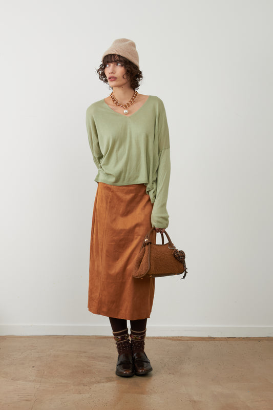 Jupe midi Joy - Camel