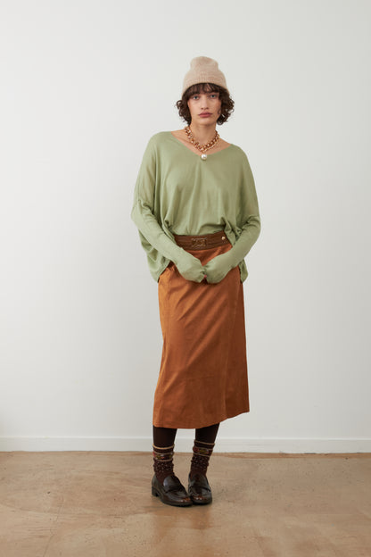 Jupe midi Joy - Camel