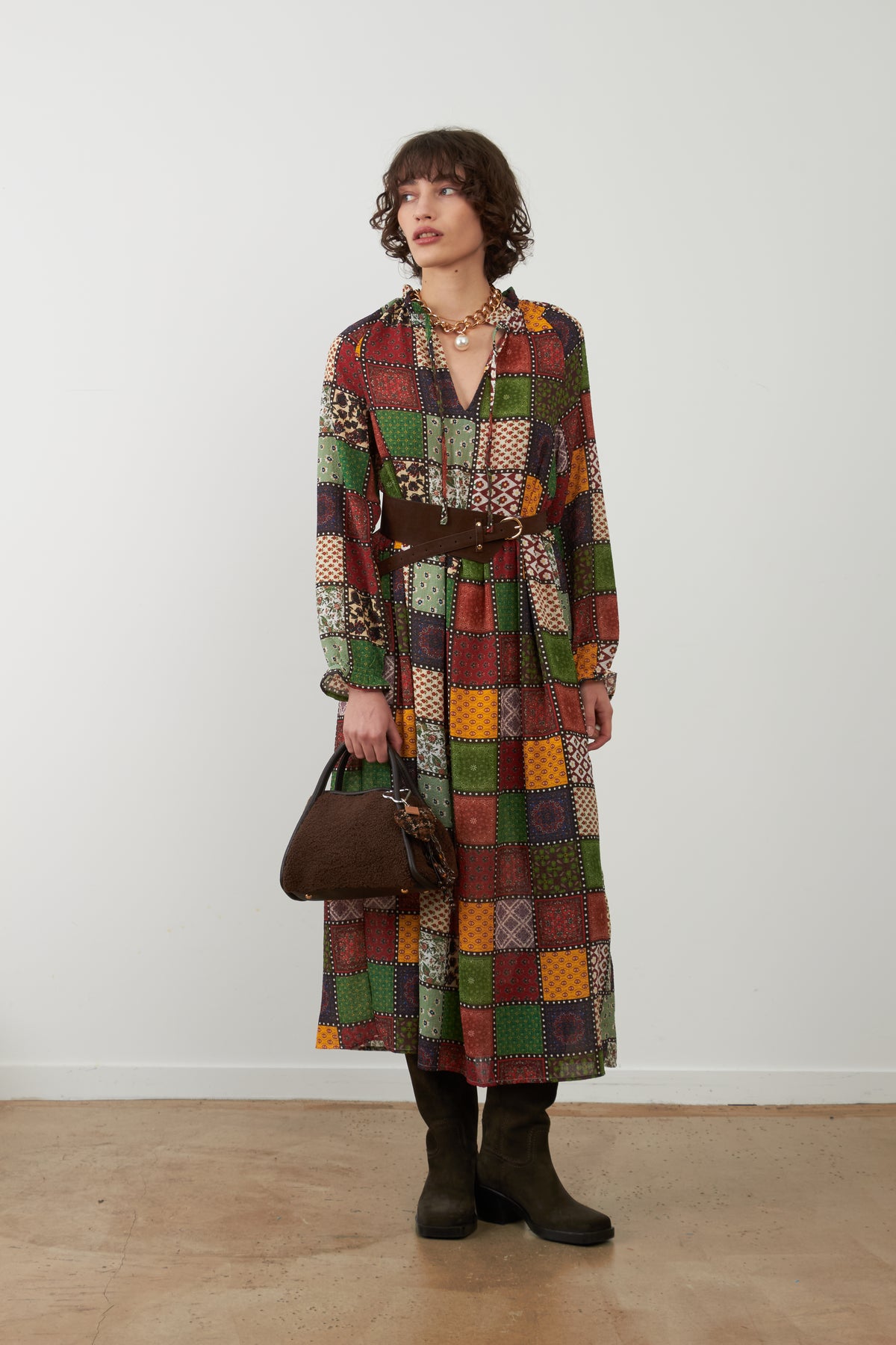 Robe longue patchwork Emmy - Eco Nomade