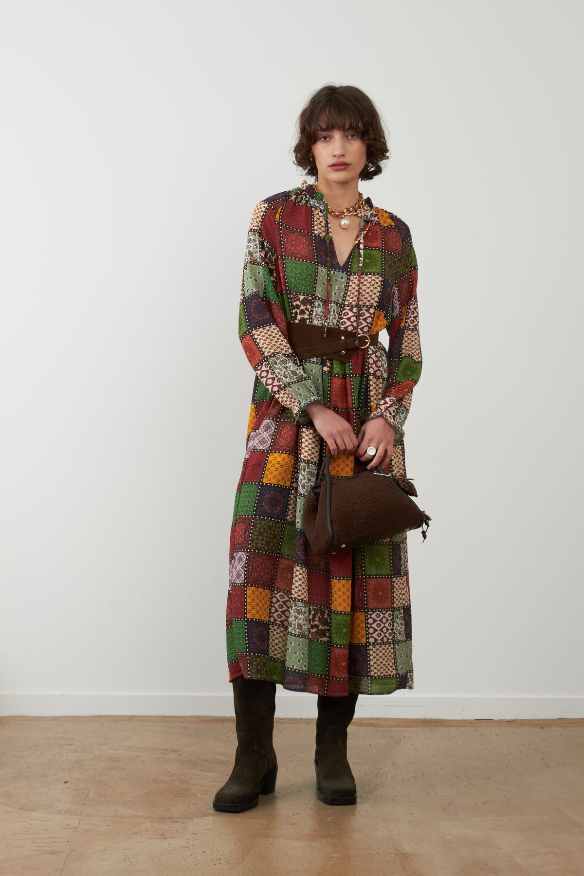 Robe longue patchwork Emmy - Eco Nomade