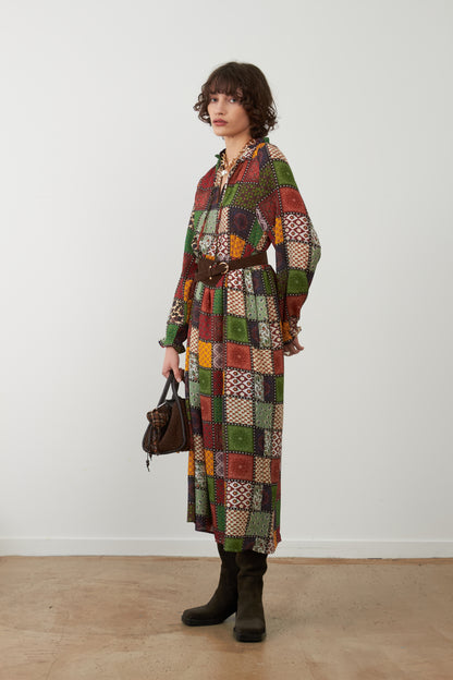 Robe longue patchwork Emmy - Eco Nomade