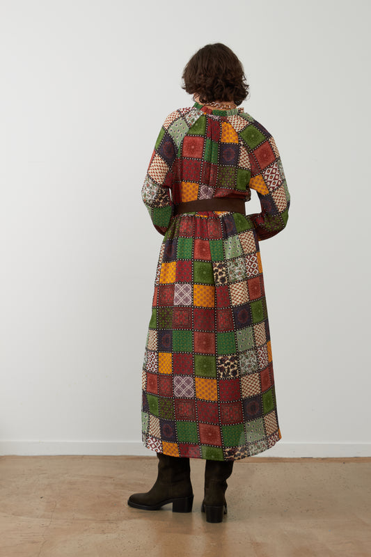 Robe longue patchwork Emmy - Eco Nomade