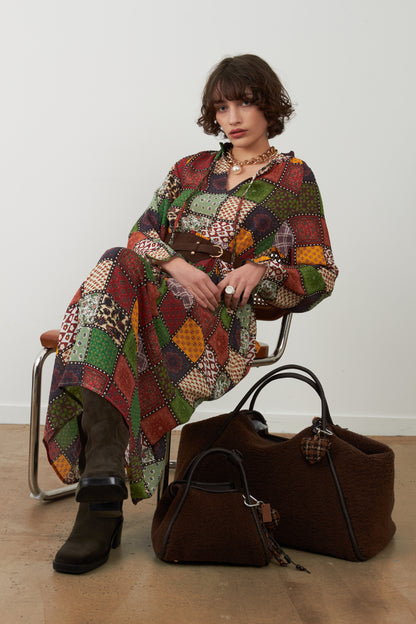 Robe longue patchwork Emmy - Eco Nomade