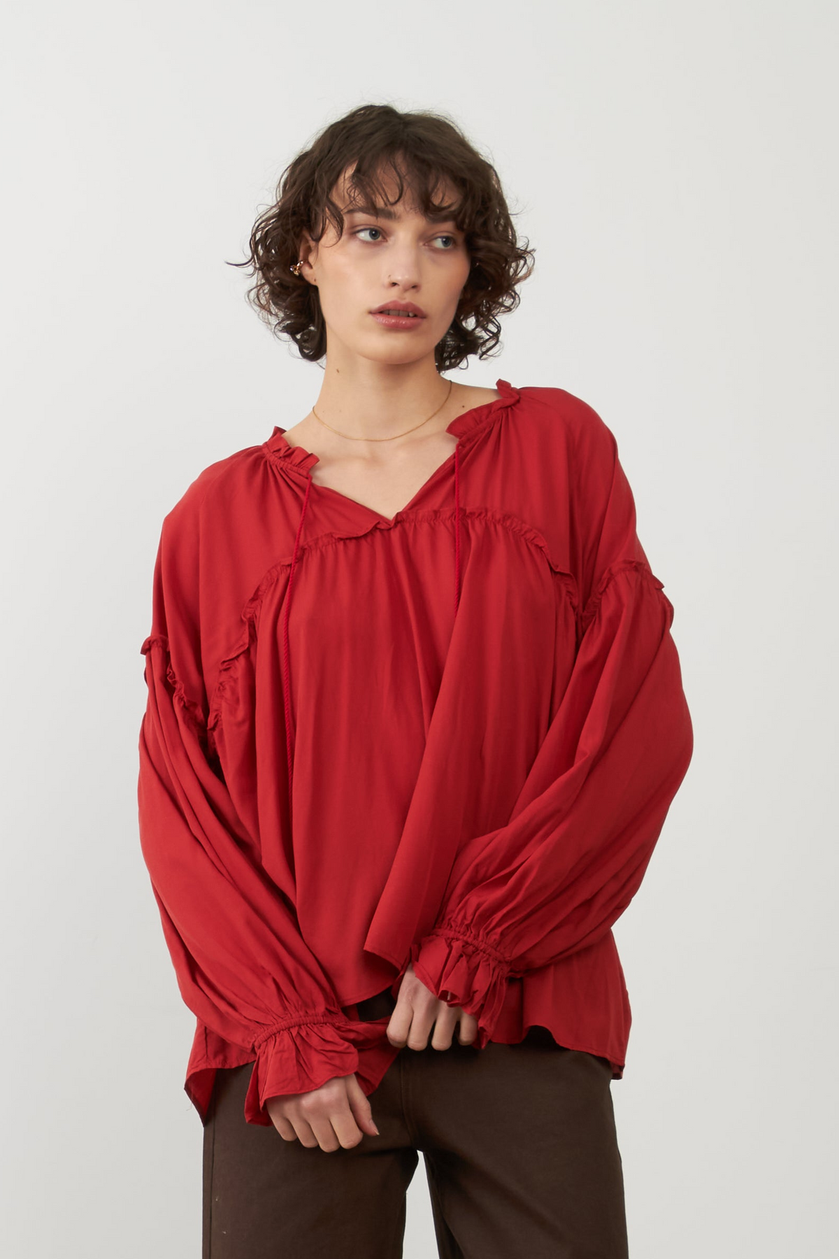 Blouse ample Nellie - Cerise