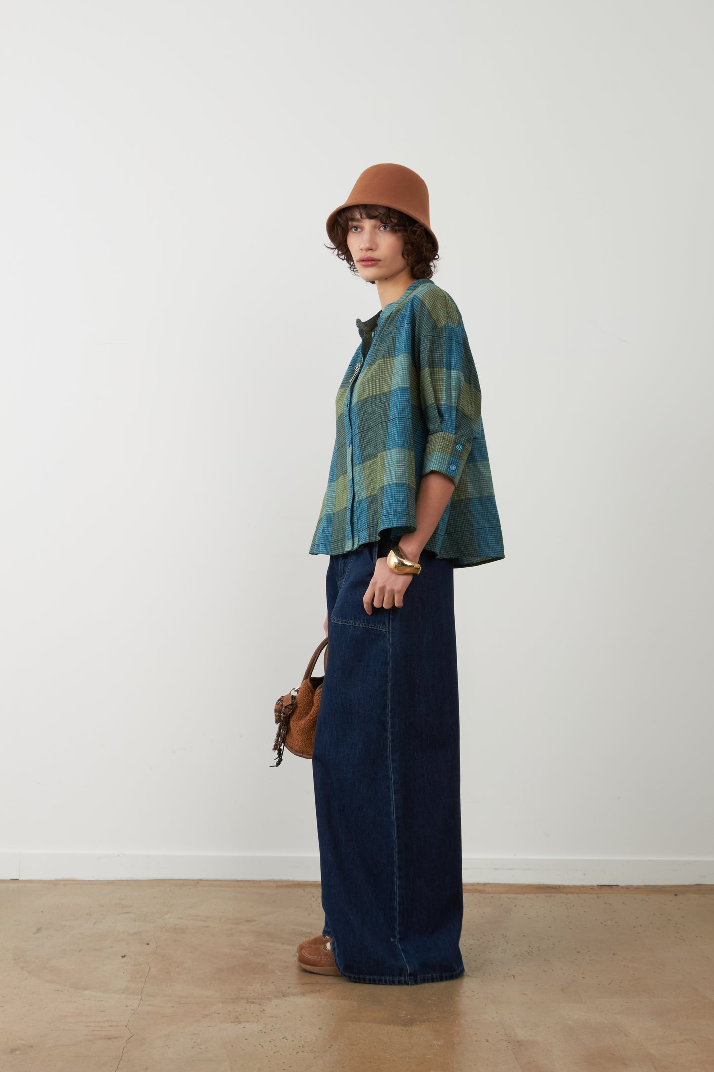 Blouse Simone - Carreaux bleus