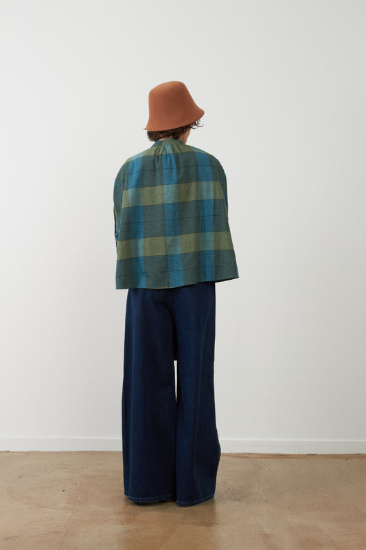 Blouse Simone - Carreaux bleus