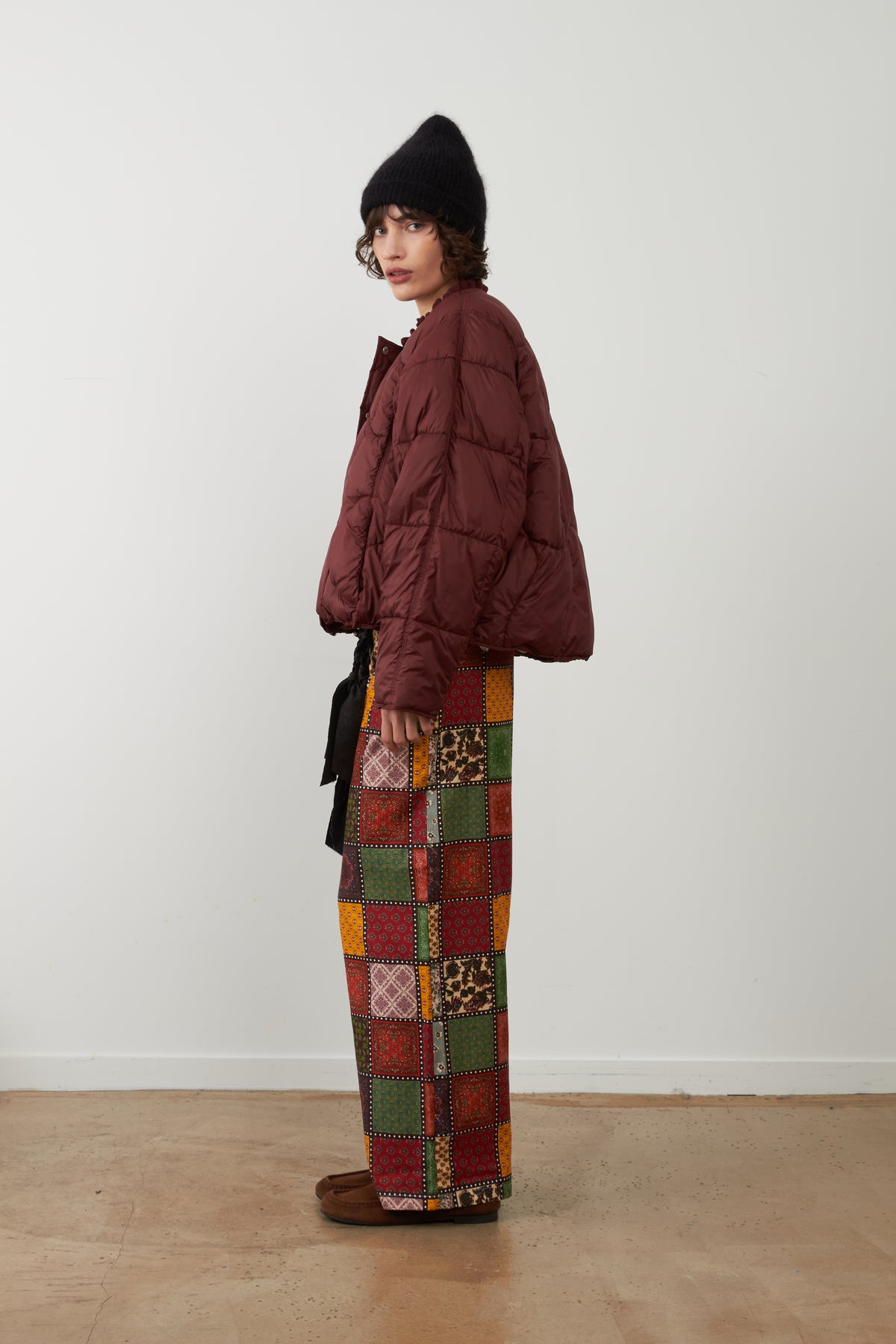 Pantalon palazzo taille haute large & fluide patchwork Charlie - Eco nomade