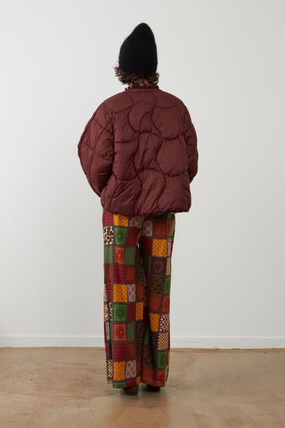 Pantalon palazzo taille haute large & fluide patchwork Charlie - Eco nomade