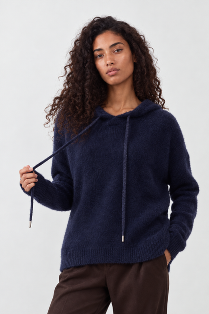 Pull racoon à capuche Bartola - Encre