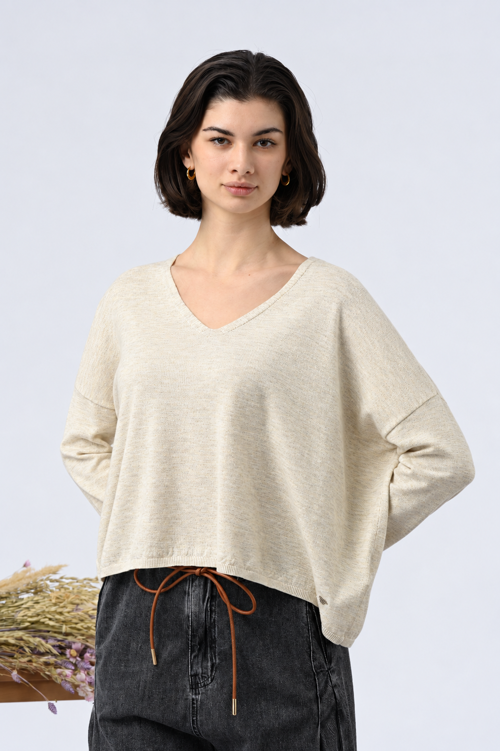 Pull col V Leila Essentiel