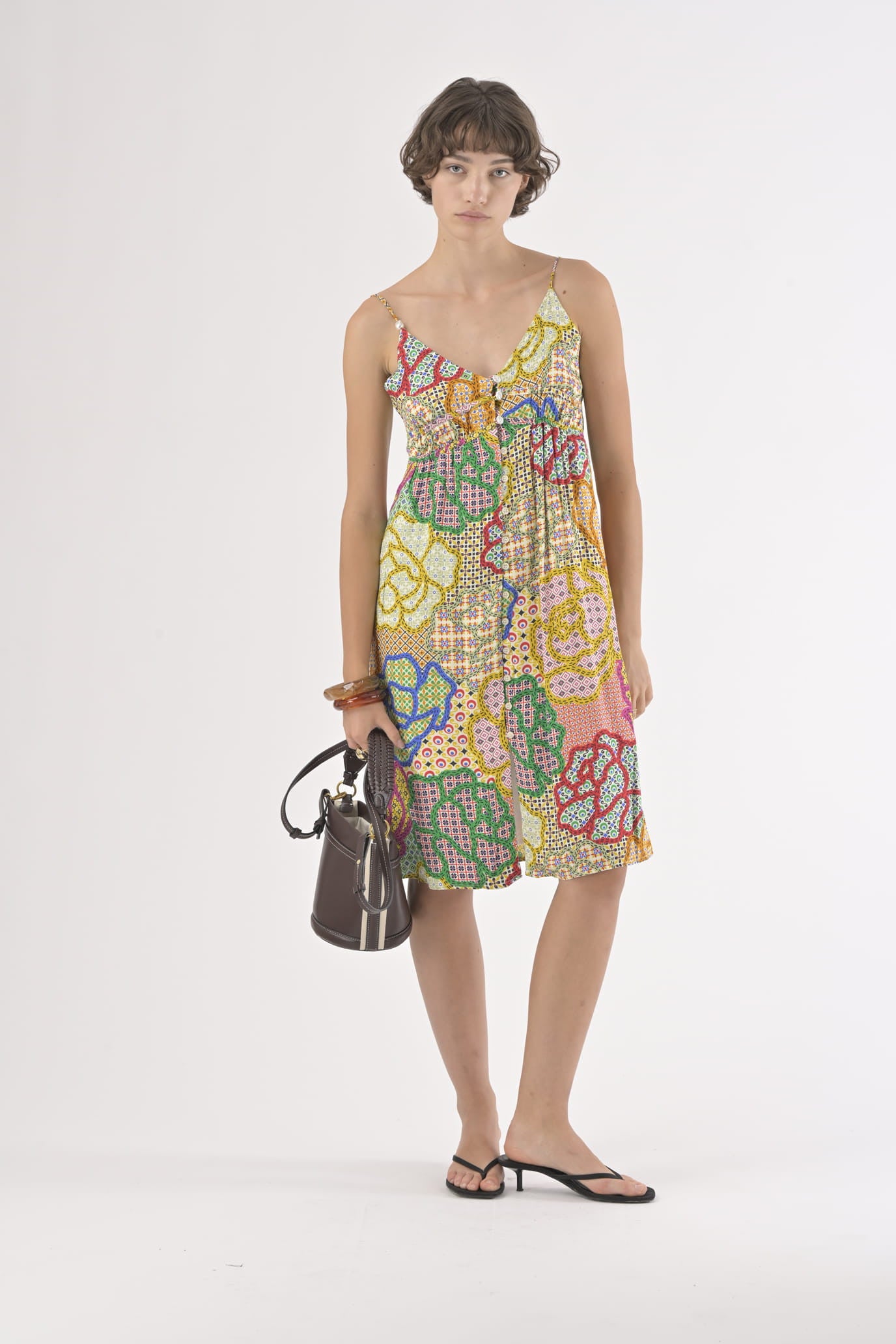 Robe Kiara, coloris patchwork andalou