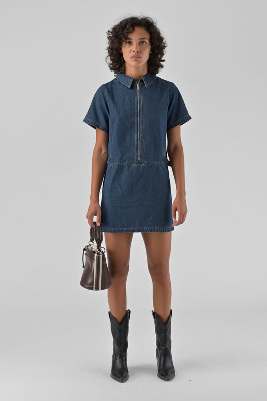 Robe Mahena, coloris denim