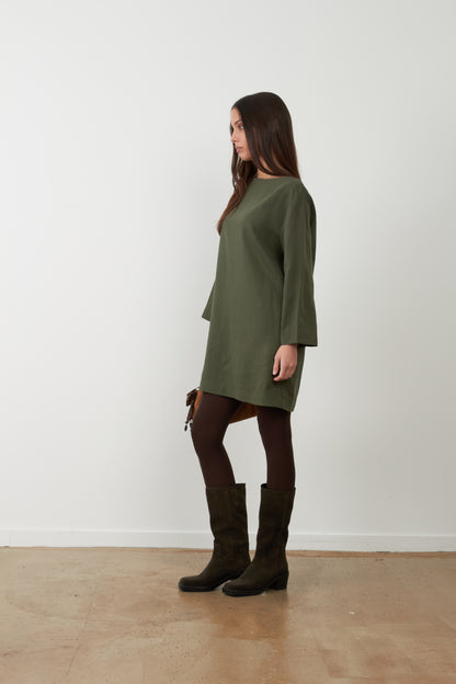 Robe courte Talia - Kaki