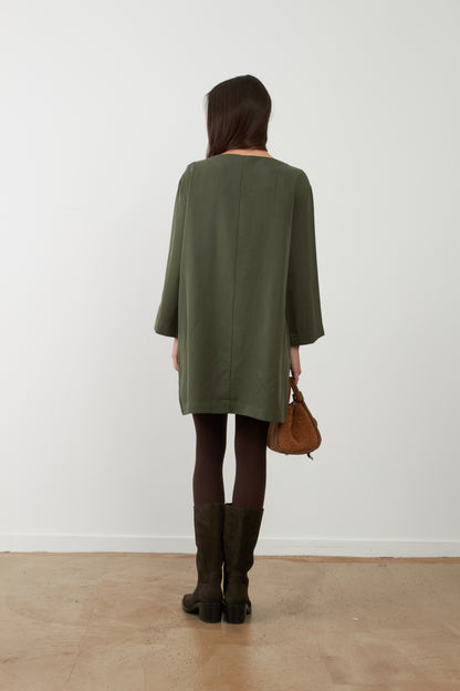 Robe courte Talia - Kaki