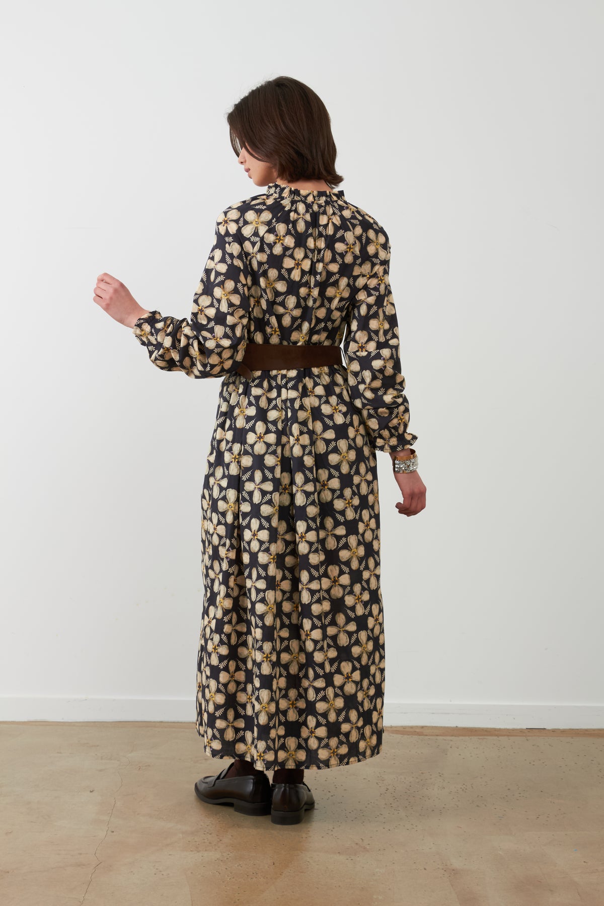 Robe longue imprimé fleurs Emmy - Orpheus Botanic