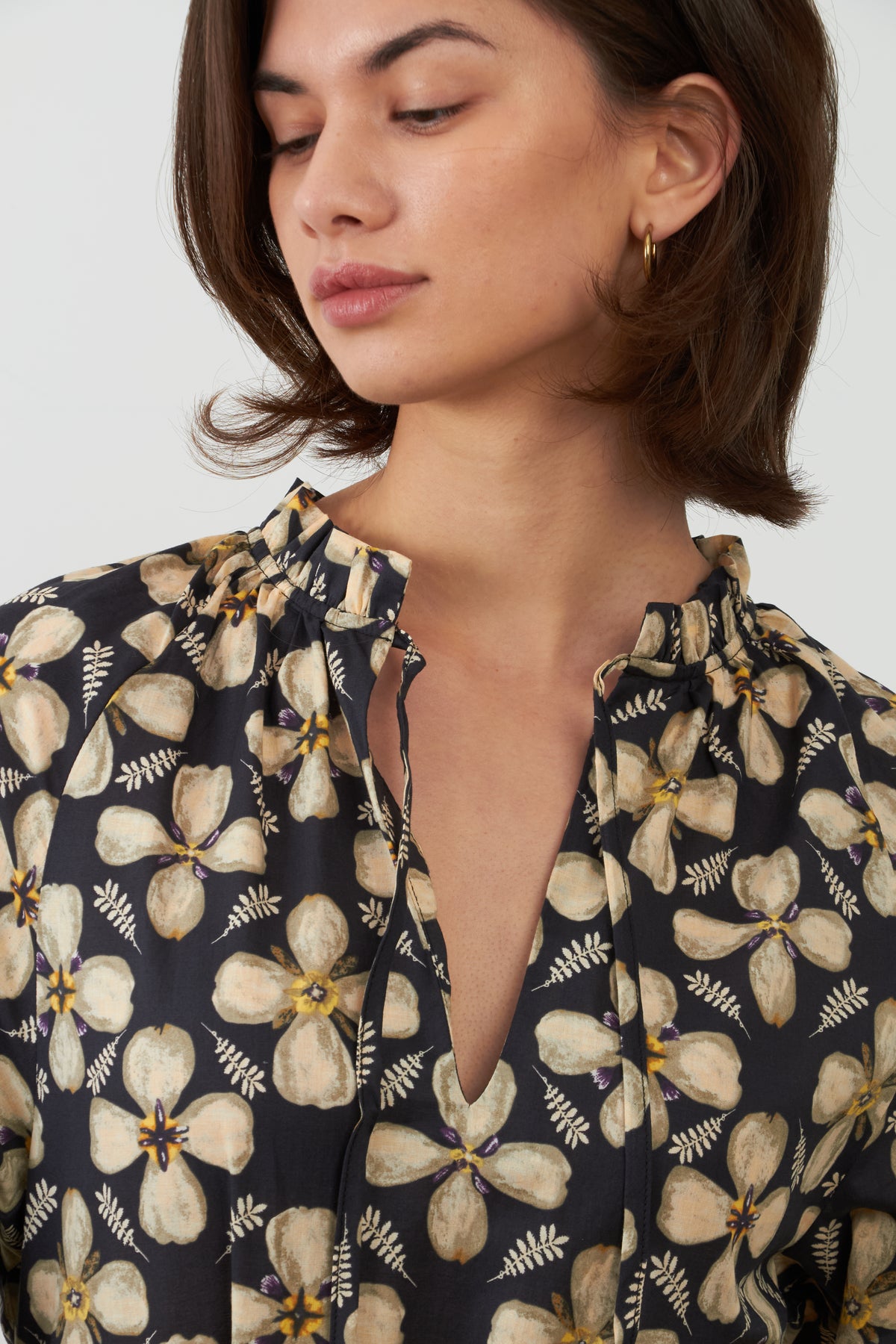 Robe longue imprimé fleurs Emmy - Orpheus Botanic