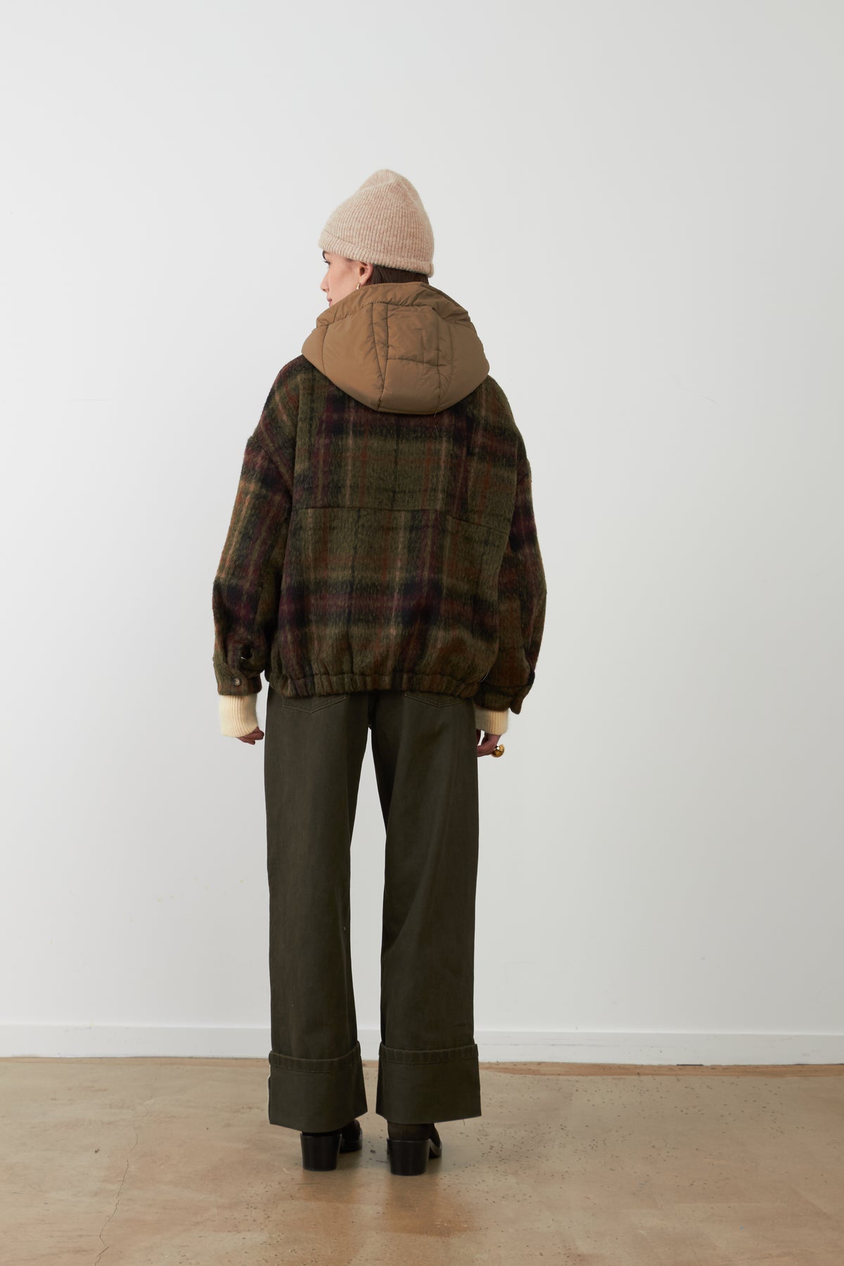 Veste à capuche Lester - Carreaux verts